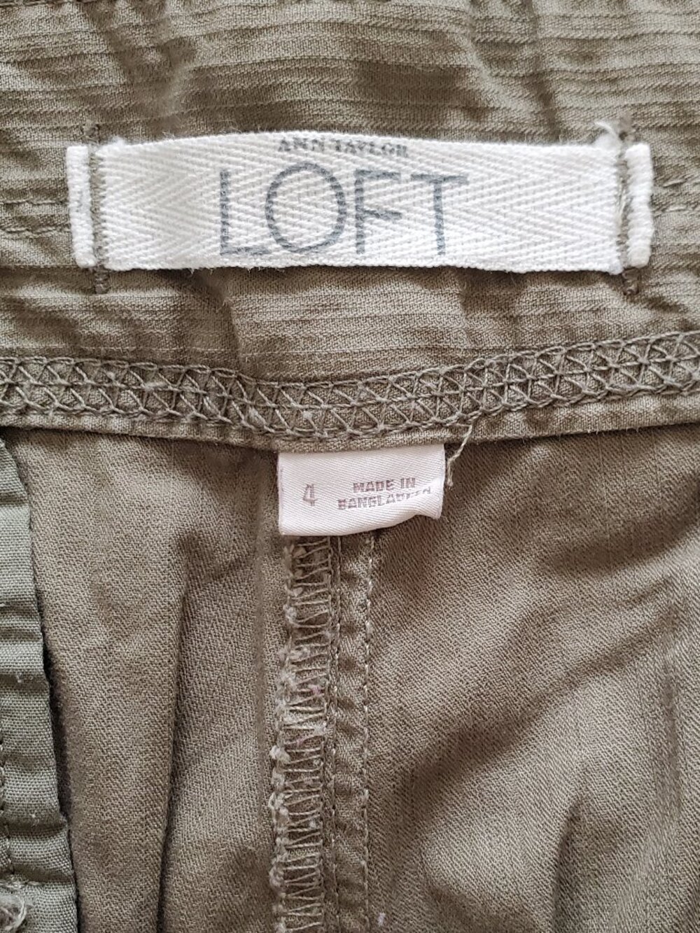 Ann Taylor LOFT Olive Green Casual Capri Pants - Picture 3 of 5